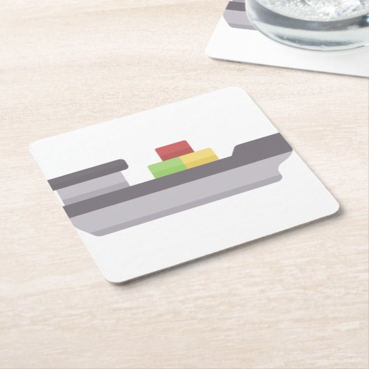 Frachter Rechteckiger Pappuntersetzer (angewinkelt)