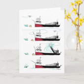 Frachter und Drohnekarte Karte (Gelbe Blume)