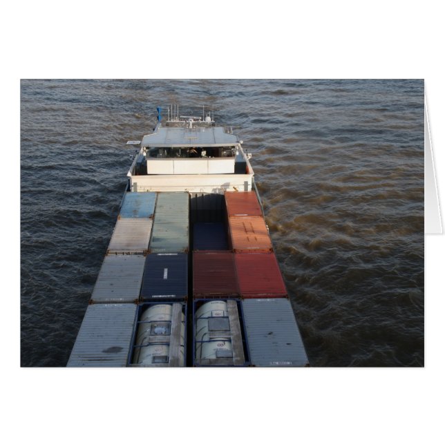 Frachtschiff auf der Maas, Rotterdam (Vorderseite (Horizontal))