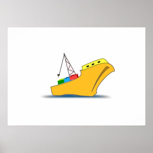Frachtschiff Poster (Vorne)