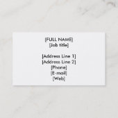 Frachtschiff-Visitenkarte Visitenkarte (Rückseite)