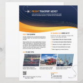 Frachttransportagentur Flyer Vorlage (Vorne/Hinten)
