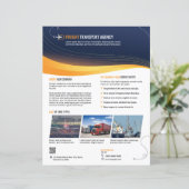 Frachttransportagentur Flyer Vorlage (Stehend Vorderseite)