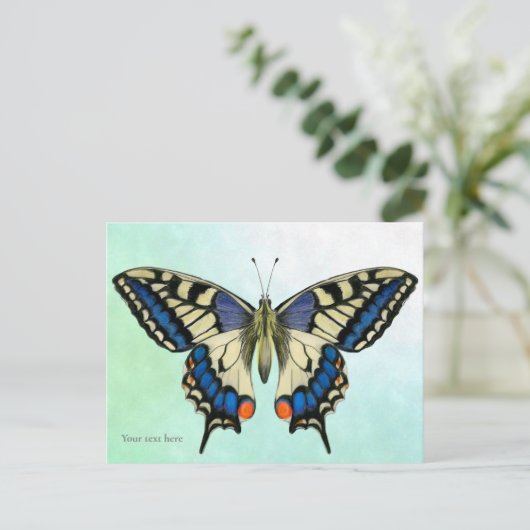Frack Butterfly Aquarellbilder Postkarte (Stehend Vorderseite)
