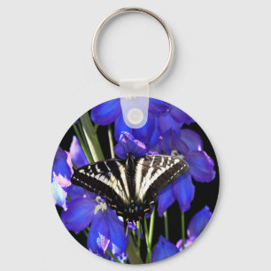 Frack Butterfly auf Delphinien Schlüsselanhänger