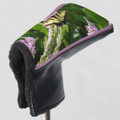 Frack Butterfly auf Lila Wildblumen Golf Headcover (3/4 Vorderseite)