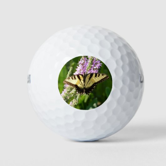 Frack Butterfly auf Lila Wildblumen Golfball (Vorderseite)