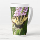 Frack Butterfly auf Lila Wildblumen Milchtasse (Rechte Ecke)