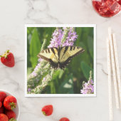 Frack Butterfly auf Lila Wildblumen Serviette (Beispiel)