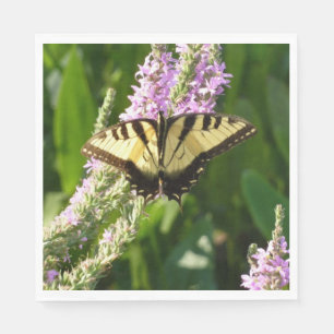 Frack Butterfly auf Lila Wildblumen Serviette