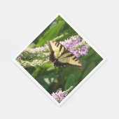 Frack Butterfly auf Lila Wildblumen Serviette (Ecke)