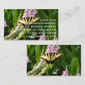 Frack Butterfly auf Lila Wildblumen Visitenkarte (Vorne/Hinten)