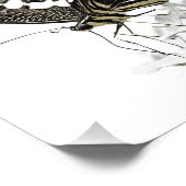 Frack Butterfly Bleich weiß Fotodruck (Ecke)