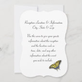 Frack Butterfly Elegante Hochzeit Einladung (Rückseite)