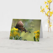 Frack Butterfly Geburtstagkarte Karte (Gelbe Blume)