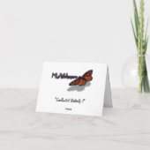 Frack Butterfly I auf Milkweed in Shenandoah Dankeskarte (Rückseite)