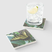 Frack Butterfly I auf Milkweed in Shenandoah Steinuntersetzer (Seitenansicht)