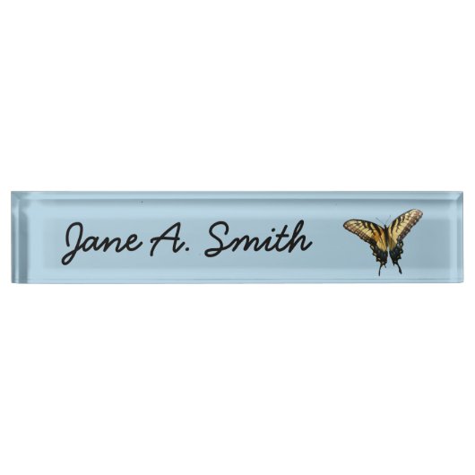 Frack Butterfly III Schönes farbiges Foto Namensplakette (Vorderseite)