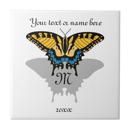 Frack Butterfly Monogramm Fliese (Vorderseite)
