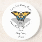 Frack Butterfly Monogramm Getränkeuntersetzer (Vorne)