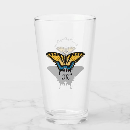 Frack Butterfly Monogramm Glas (Rückseite)