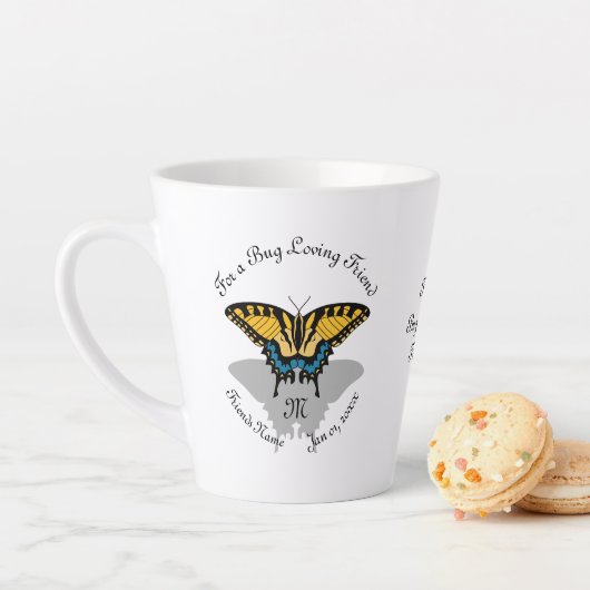 Frack Butterfly Monogramm Milchtasse (Beispiel)