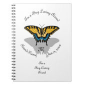 Frack Butterfly Monogramm Notizblock (Vorderseite)