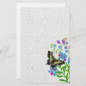 Frack Butterfly on vergiss Me Nots Stationary Briefpapier (Vorne/Hinten)