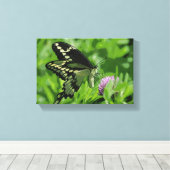 Frack Butterfly Stretched Canvas Print Leinwanddruck (Insitu (Holzboden))