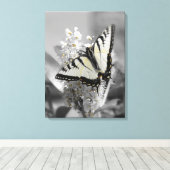 Frack Butterfly Stretched Canvas Print Leinwanddruck (Insitu (Holzboden))
