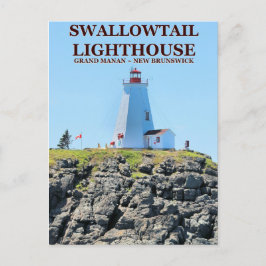 Frack Lighthouse, Grand Manan N.B. Postcard Postkarte