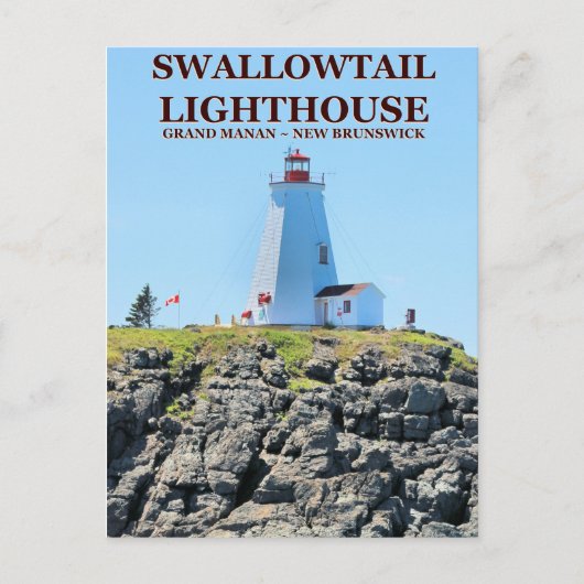 Frack Lighthouse, Grand Manan N.B. Postcard Postkarte (Vorderseite)