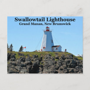 Frack Lighthouse, Grand Manan N.B. Postcard Postkarte