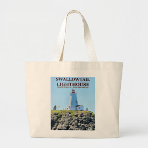Frack Lighthouse Grand Manan N.B. Tote Bag Jumbo Stoffbeutel