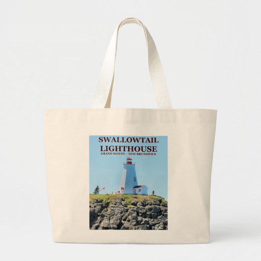 Frack Lighthouse Grand Manan N.B. Tote Bag Jumbo Stoffbeutel (Vorne)