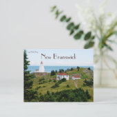 Frack Lighthouse North Head New Brunswick Postkarte (Stehend Vorderseite)