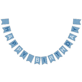 Frack mit weißem und blauem Muster Wimpelkette