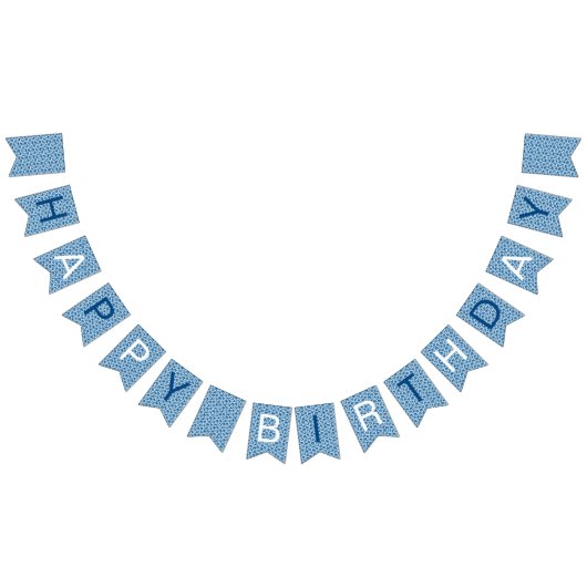 Frack mit weißem und blauem Muster Wimpelkette (Alle)