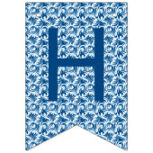 Frack mit weißem und blauem Muster Wimpelkette (Zweite Fahne)