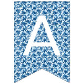 Frack mit weißem und blauem Muster Wimpelkette (Dritte Fahne)