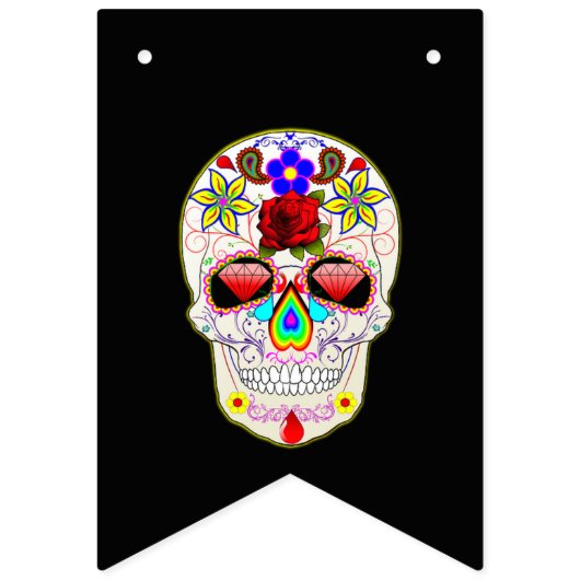 Frack Party Jagd Banner SUGAR SKULL (Erste Fahne)
