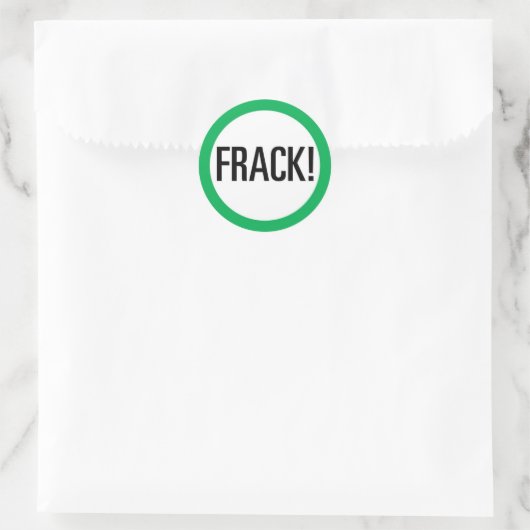 Frack! Runder Aufkleber (Tasche)