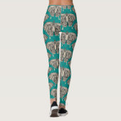 Frack Schmetterling aquamarin Leggings (Rückseite)