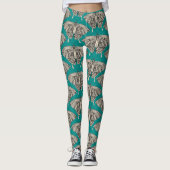 Frack Schmetterling aquamarin Leggings (Vorderseite)