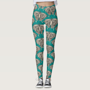Frack Schmetterling aquamarin Leggings