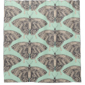 Frack-Schmetterling-Basalt Duschvorhang (Vorderseite)