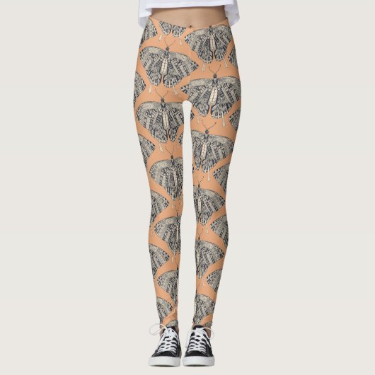 Frack-Schmetterling-Basalt Leggings (Vorderseite)