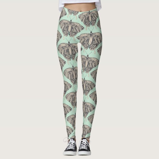 Frack-Schmetterling-Basalt Leggings (Vorderseite)