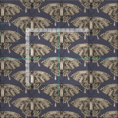 Frack-Schmetterling-Dämmerung Stoff (Kachel)