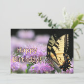 Frack Schmetterling Geburtstagswünsche Feiertagskarte (Stehend Vorderseite)
